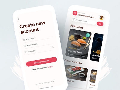 Food App UX/UI Case study app clean design clean interface clean ui e commerce ecommerce graphic design homepage interface interface design landing page luxury design mobile ui mobile ux ui app uiux visual design web design webdesign website