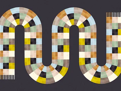 Scarf Season autumn clothing fall illustration plaid scarf