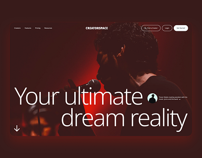 Creatorspace website UI design daily design typography ui user interface ux vector visual visual design web design website website design