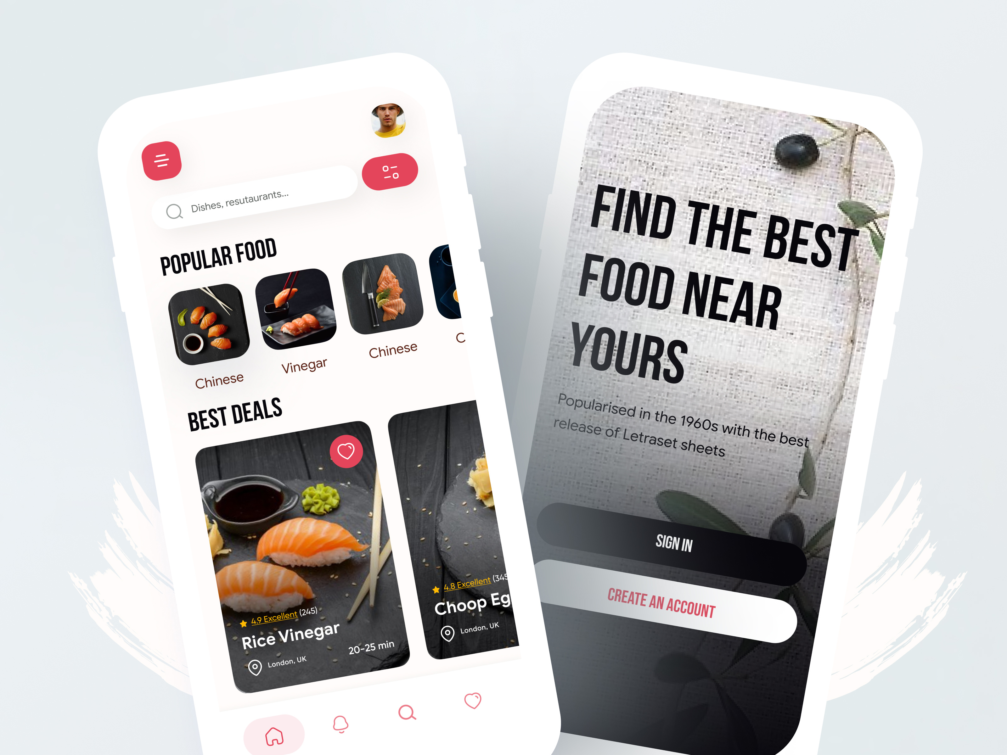 Food App UX/UI Case study clean design clean mockup clean ui ecommerce elegant design graphic design homepage interface design vis landing page luxury design mobile app ui mobile ui mobile ux ui app ui mockups uiux visual design web design webdesign website