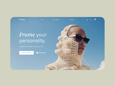 Frame - Eyewear design eyewear graphic design sunglasses ui ux website