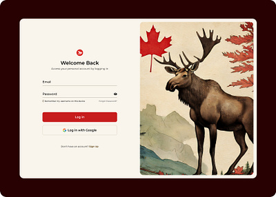 Log in page - Canada Post canada form form design log in log in form sign up ui ui design ux web design