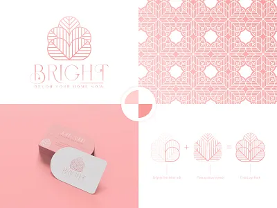 BRIGHT Home Decor, Logo Design, Branding, Interior Logo b flora logo branding bright bright brand identity bright home logo bright logo bright logo branding decor branding decor logo flora logo flora logo branding home decor branding home decor logo logo design logo designer luxury decor logo