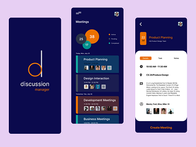 meeting app discussion app ui graphic design meeting app mobile app mobile app ui design mobile ui planning app ui ui ui ux uiux uiux design ux