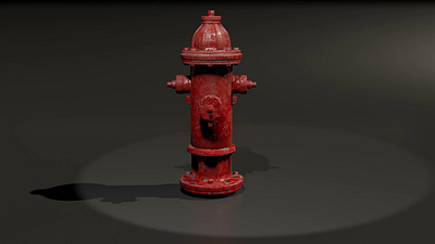 Realistic Fire Hydrant 3d animation blender fire hydrant road substance painter
