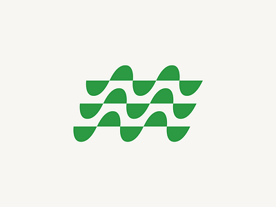 Minimum Logomark geometric logo minimal modern simple slant wave