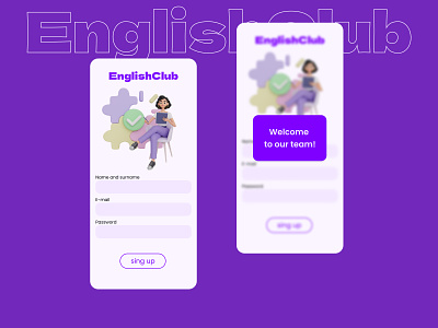 EnglishClub Daily UI Design Challenge 3d app typography ui