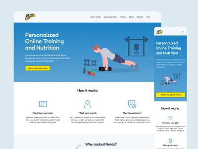 Online Personal Training Client Website branding fitness gym personal trainer product design ui ux web website