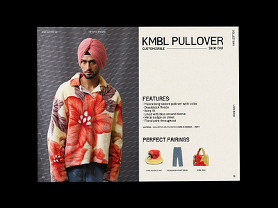 aselectfew — New Silk Road Lookbook — KMBL Pullover apparel fashion floral florals graphic graphic design hype inspo logo pattern pattern design print streetwear typography