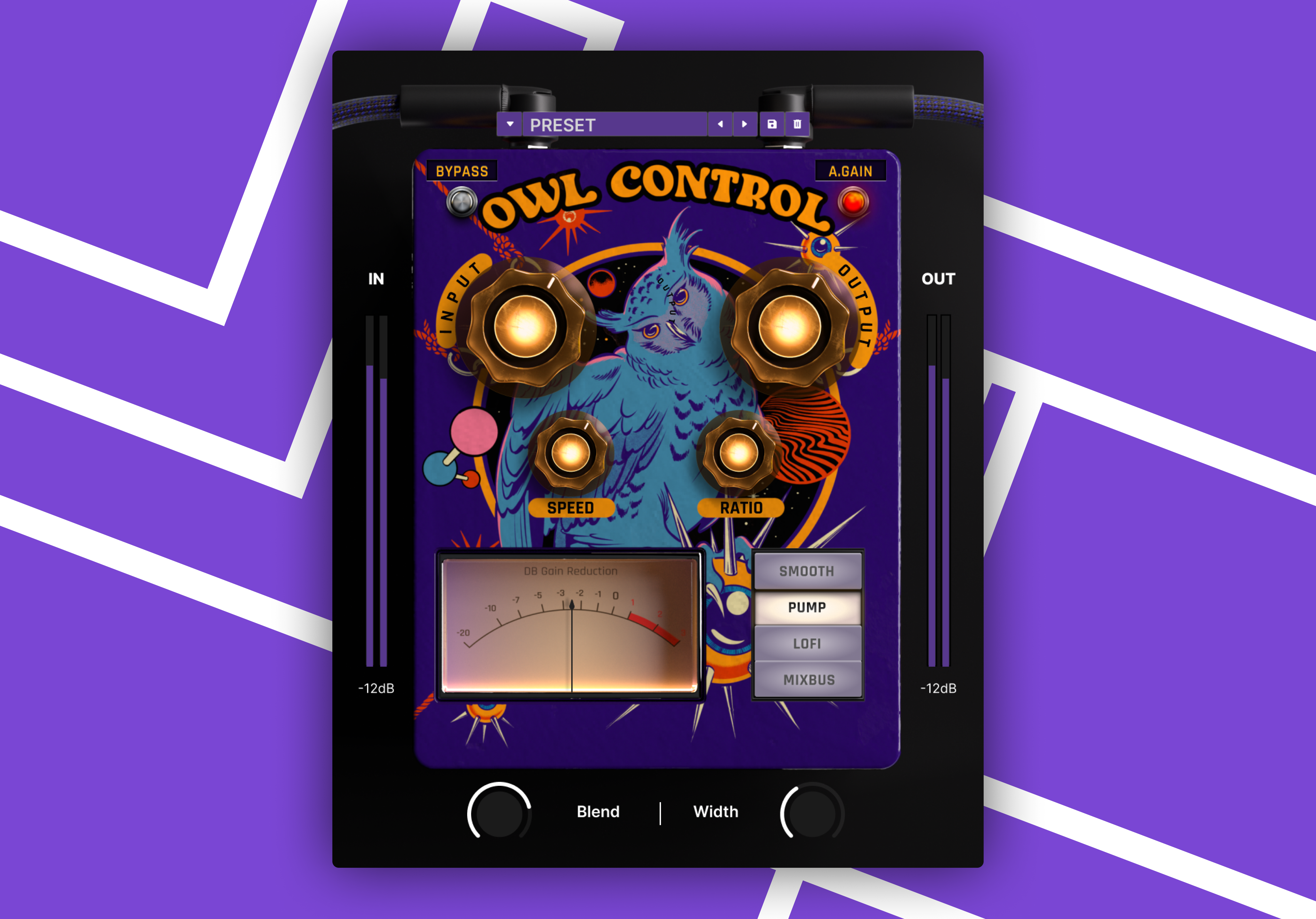 SAFARI PEDALS Owl Control VST 3d branding cinema4d design effect music ui ux vst