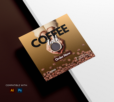 Coffee Social Media Poster adobe illustrator adobe photoshop advertising art art direction artist beauty branding character design coffee concept creativeart design dribbble graphice design graphics illustration poster simple