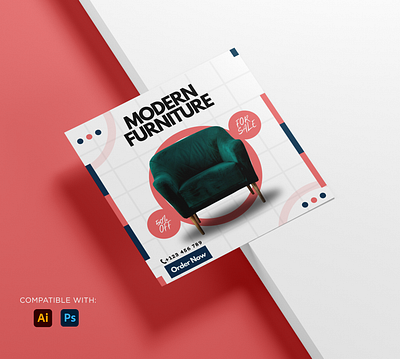 Furniture Social Media Poster adobe illustrator adobe photoshop advertising art art direction artist beauty branding character design concept creativeart design dribbble furniture graphice design graphics illustration poster simple