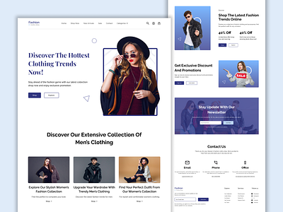 Clothing Fashion Brand UI Design design figma interface landing page landing page design ui ui design ui ux design uiux user experience user interface web design website website design