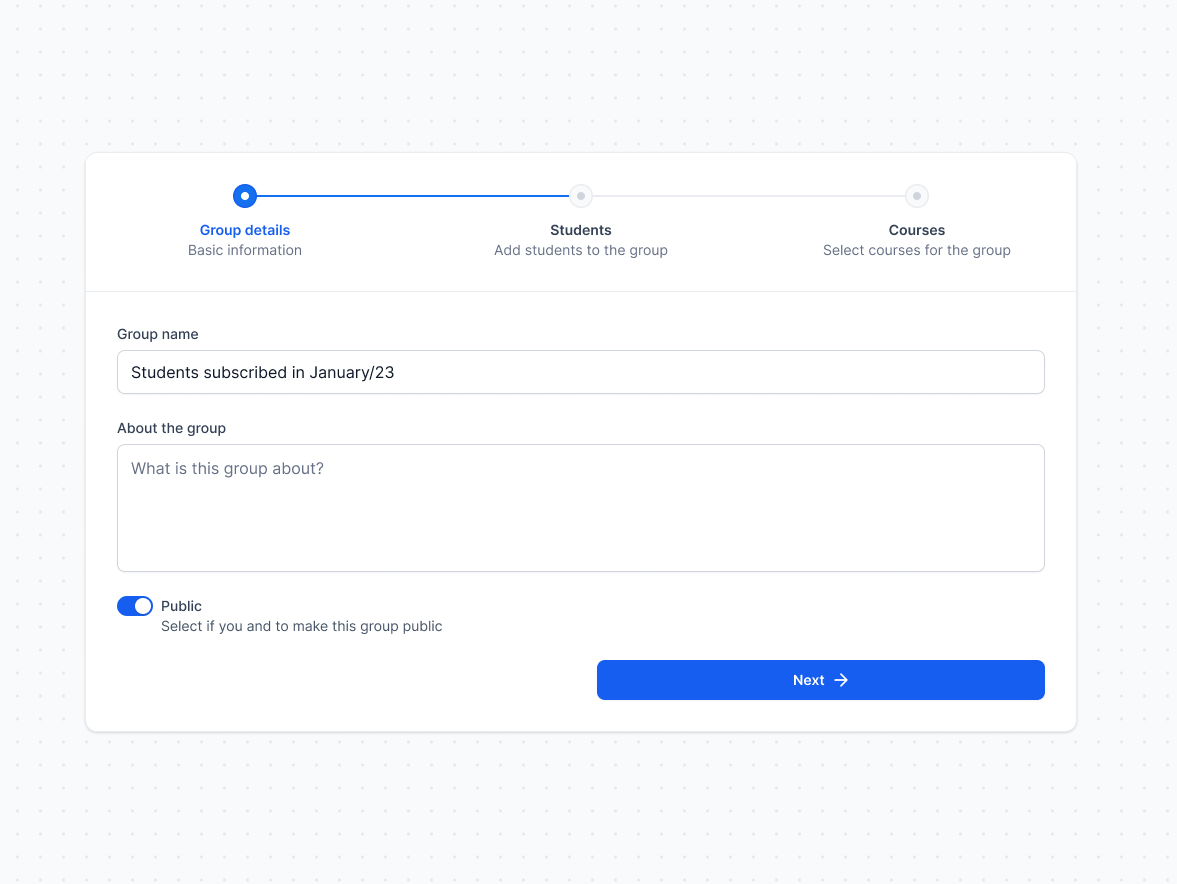 Multi-step Form - LMS Dashboard by Felipe Dos Reis Fernandes on Dribbble