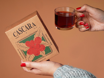 Packaging Design for Specialty Cascara branding coffee coffee branding coffee cherry identity design indian packaging design packaging packaging design retro tea packaging