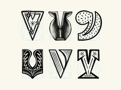 ✴ Six letters — V ✴ art drawing illustration letter lettering