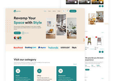 Interior/Furniture Website Landing Page Design furniture furniture landing page furniture landing page design furniture website interior interior landing page interior website interior website design landing page product design ui ui design ux ux design visual design website