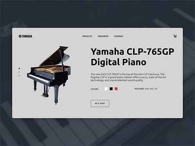 YAMAHA main screen concept concept creativity design illustration mainscreen music piano ui ux