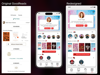 Daily UI challenge 006/100 days :User Profile adobexd appdesign figma goodreads neumorphism redesign ui uid uidesign uiux uxd uxdesign