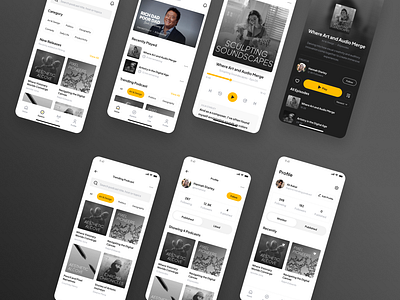 Podcast Application and inspire pascast uidesign uxdesing