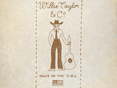 Willie Taylor & Co. american badge branding classic clothing cowboy fashion folk graphic design illustration logo style vintage western
