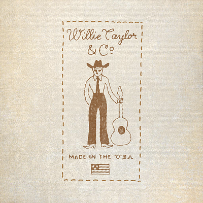 Willie Taylor & Co. american badge branding classic clothing cowboy fashion folk graphic design illustration logo style vintage western