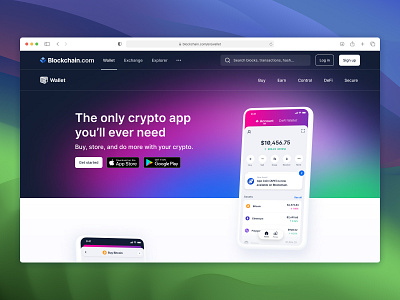 Wallet Page blockchain crypto landing page wallet website