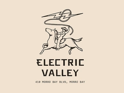 Electric Valley american antique branding classic cowboy desert farm graphic design horse illustration logo ranch rodeo vintage western