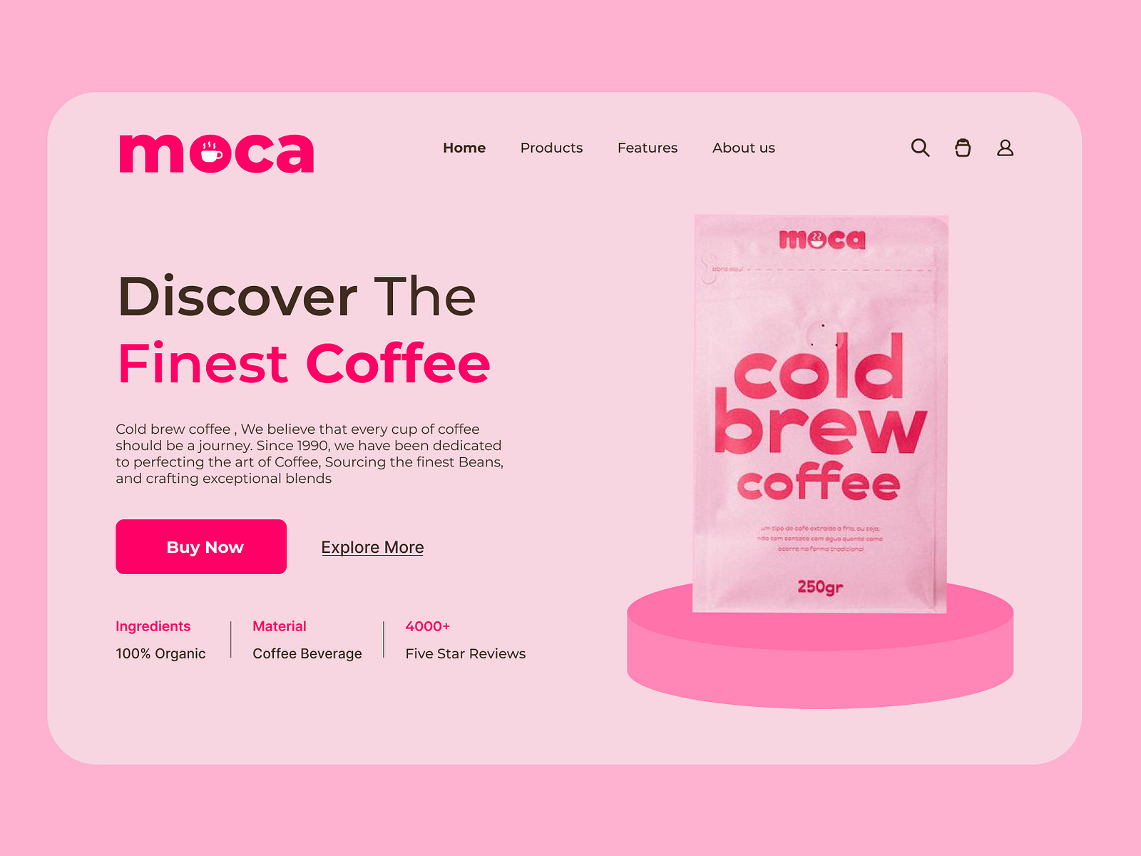 Coffee site Design Landing Page Design  Design by M Haseeb
