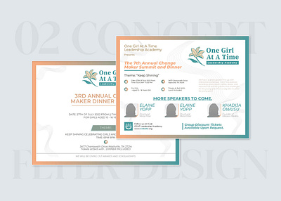 One Girl At A Time - 02 Concept Flyer Design designportfolio