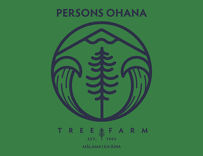 Tree Farm Badge badge graphic design ka aina line art logo ohana oregon tree farm vector