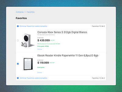 #️⃣0️⃣4️⃣4️⃣ Favorites - Mercadolibre desktop figma prototype ui ux uxuidesigner