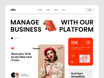 Business Landing Page UI branding business color theory design design system flat design graphic design illustration landing page landingpage minimal mockup ui user experience user interface ux website wireframe