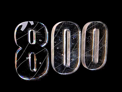 800 in sexy transparent plastic 3d animation c4d cinema 4d cinema4d motion graphics transparent