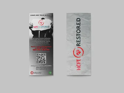 Hope Restored Info Card church design graphic design logo print design typography