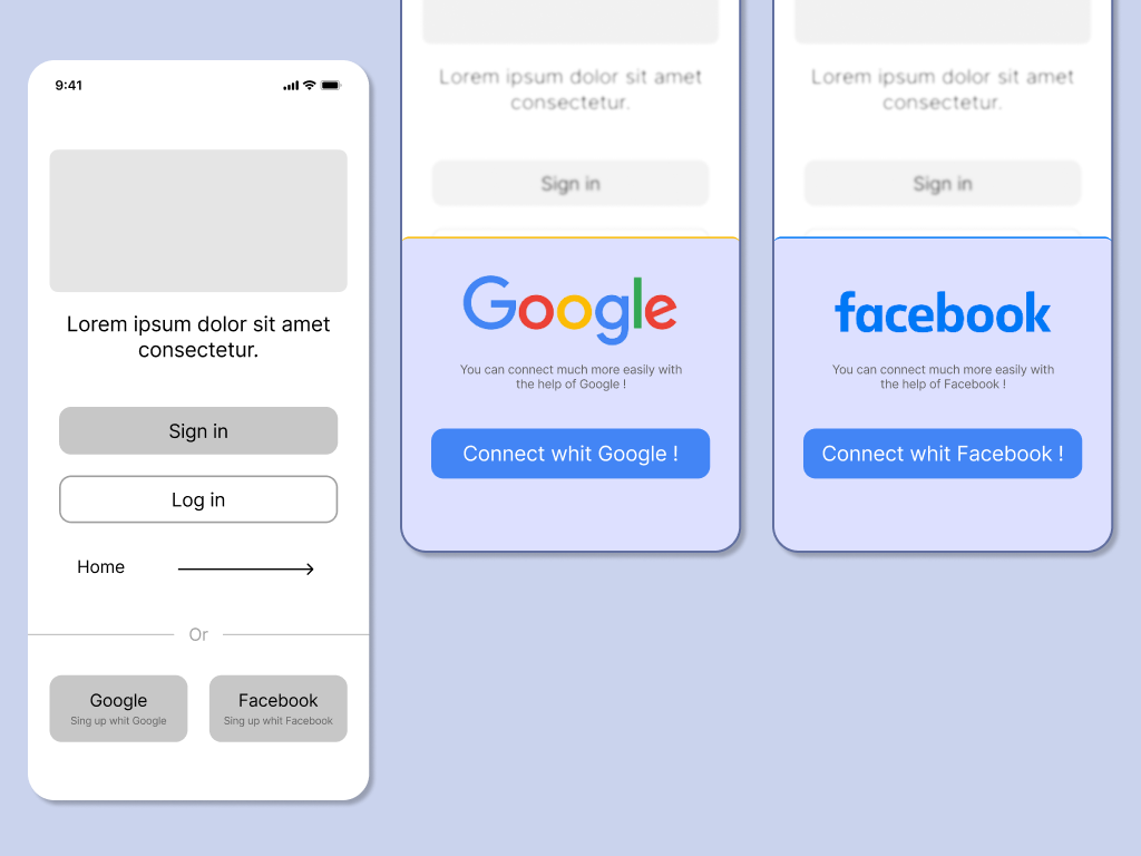 Register whit Google or Facebook design facebook google mobile mobile app mobile design overlay register registration registration screen registration screen overlay ui ui ux ui ux design uiux uiux design ux