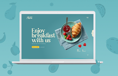 La Crema Website blue brand branding design food ui user experience user interface