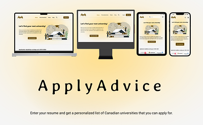 ApplyAdvice case study figma mobile app prototype responsive designe ui uiux ux website website design