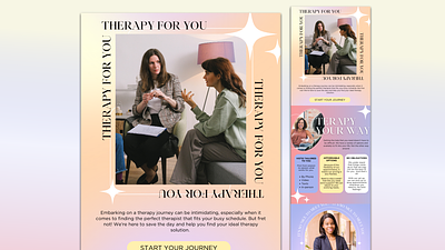 Therapist Email Campaign Template branding bright campaign email email blast feminine graphic design marketing therapist