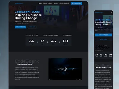 CodeExitos CodeSpark Conference client codespark design responsive tech ui ux web design