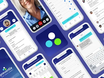 Preventia - Mental Telehealth & Wellness Service App app design health mental health mobile product therapy ui ux wellness