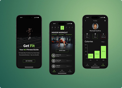 Fitness Mobile App design figma fitness fitness app mobile design mockup ui ui design uxui design web web design