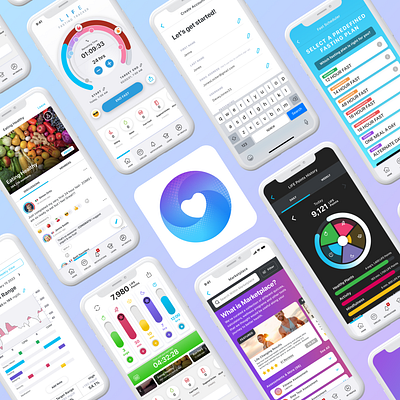 LifeOmic - Health & Wellness Apps app design fasting health health tracker mobile uiux wellness