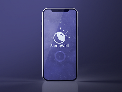 SleepWell - Mobile UI Design app design graphic design logo ui