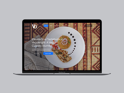 Vegdelight restaurant landing page restaurant ui vegan webdesign