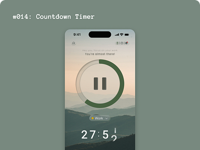 Countdown Timer | Daily UI Challenge #014 014 app appui clean countdowntimer daily014 dailyui dailyuichallenge design figma figmadesign figmauidesign mobile timer ui uidesign uiux ux uxdesign