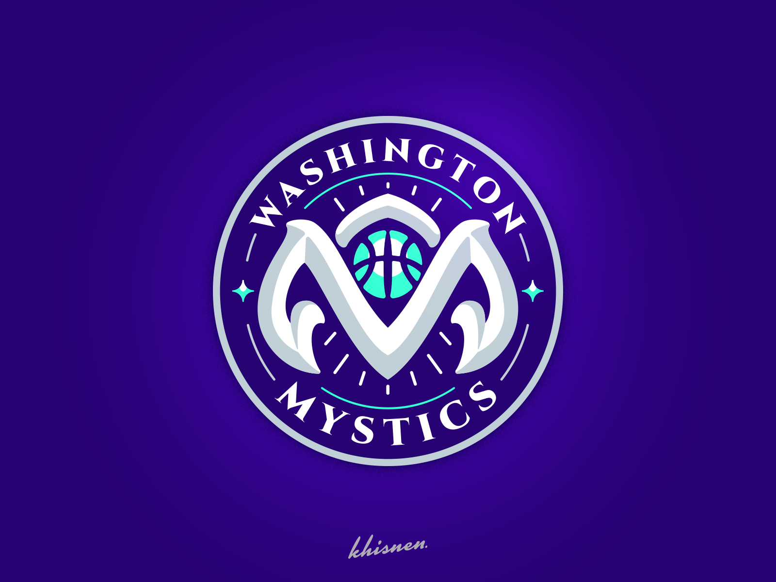 Washington Mystics basketball branding logo logotype mystics sport logo washington wnba