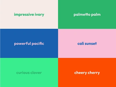 Cali Color Palette brand colors bright color palette california colors color palette colorways