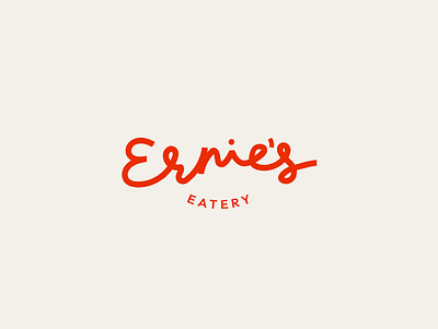 Ernie's Eatery Logo branding handwritten logo logo design logo mark logotype restaurant branding restaurant logo script logo