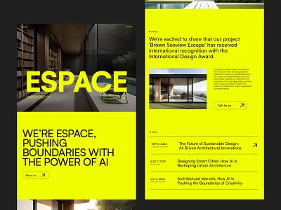 Espace - Architecture Website Template architecture interior design ui ux web design webflow website